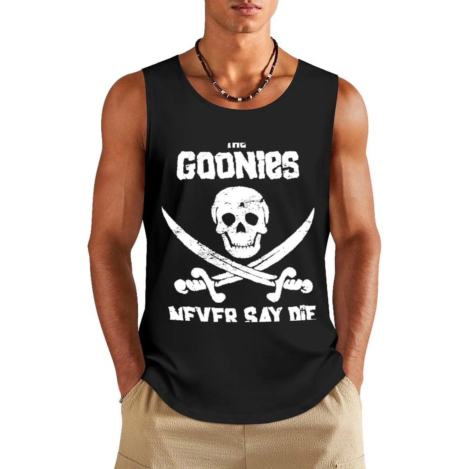 THE GOONIES NEVER SAY DIE Tank Top Gym wear Men's summer vest