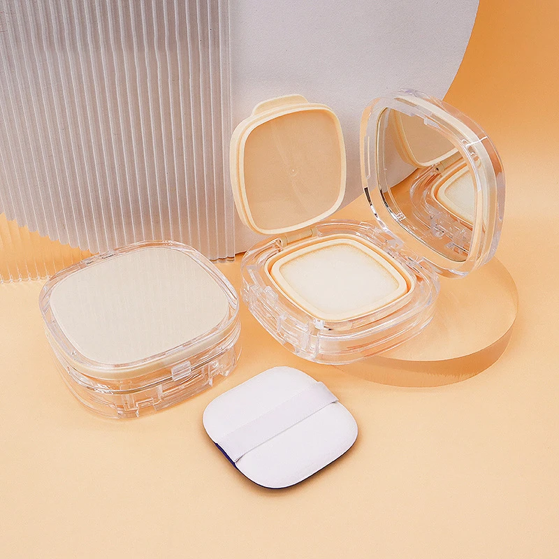 Portable Cosmetic Makeup Case Container With Powder Sponge Mirror 15g Empty Air Cushion Puff Box For Bb Cream Foundation Diy