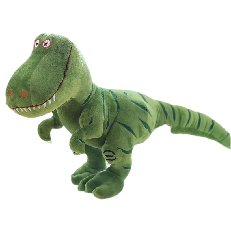 Regalo de cumpleaños de juguete de peluche de dinosaurio verde y gris para niños