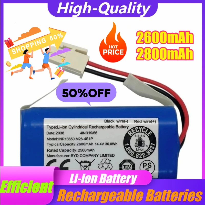 

2600mAh 2800mAh For ILIFE V7/V7S/X620 Accessories X623/X451/T4/A4S/X431 Sweeping Robot Batteries