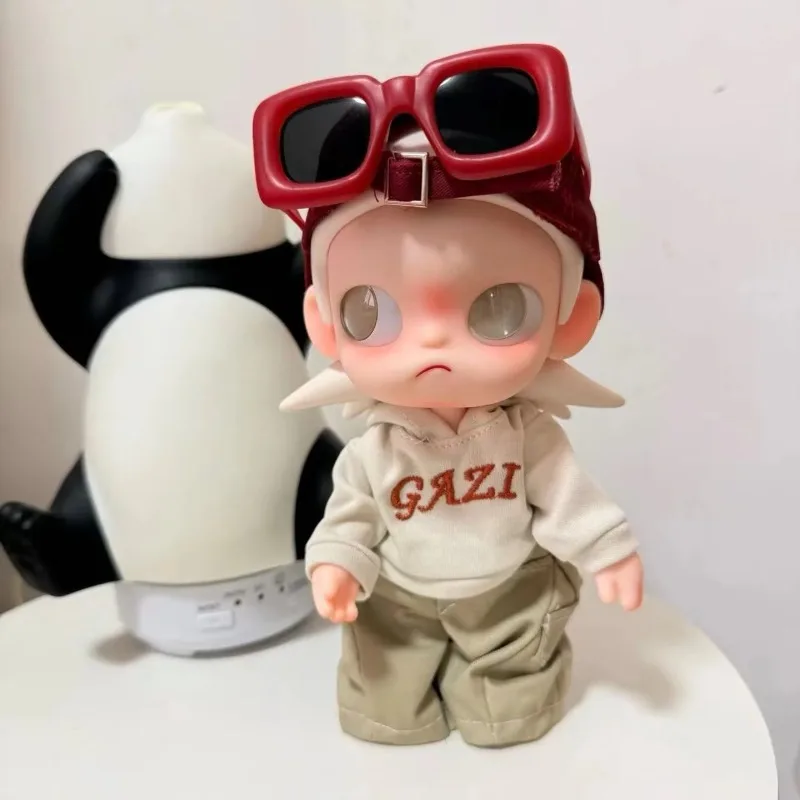 Streetwear Style Doll Clothes Set Hoodie Pants with Hat Sunglasses Accessories for 20cm BJD Action Figures Not Include Doll view 3