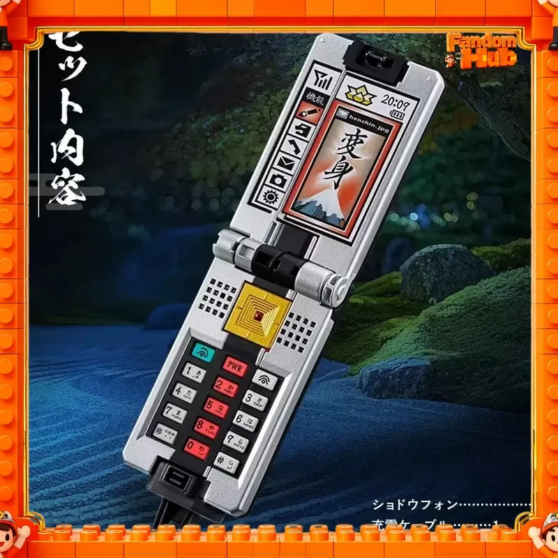 متوفر في المخزون جهاز Henshin الأصلي من Bandai Pb Me Samurai Sentai Shinkenger للخط الهاتف - Bgm & Lines لعبة الدعامة التأثيرية هدية