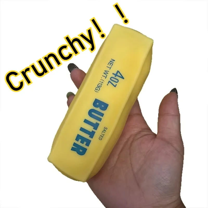 Knuspriger Butter-Stick Quetschspielzeug Stressball Fidget Squeeze Spielzeug Runde Blöcke Gefüllt ASMR Anti-Stress Handentspannung Geschenke