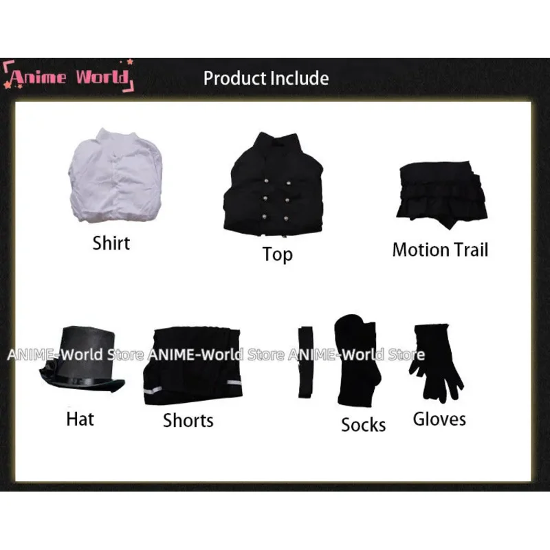 

ss13《Custom size》Anime Ciel Phantomhive Funeral Cosplay Cotume Wig Ring Eye Mask Kuroshitsuji Halloween Costume Fancy Party Outf