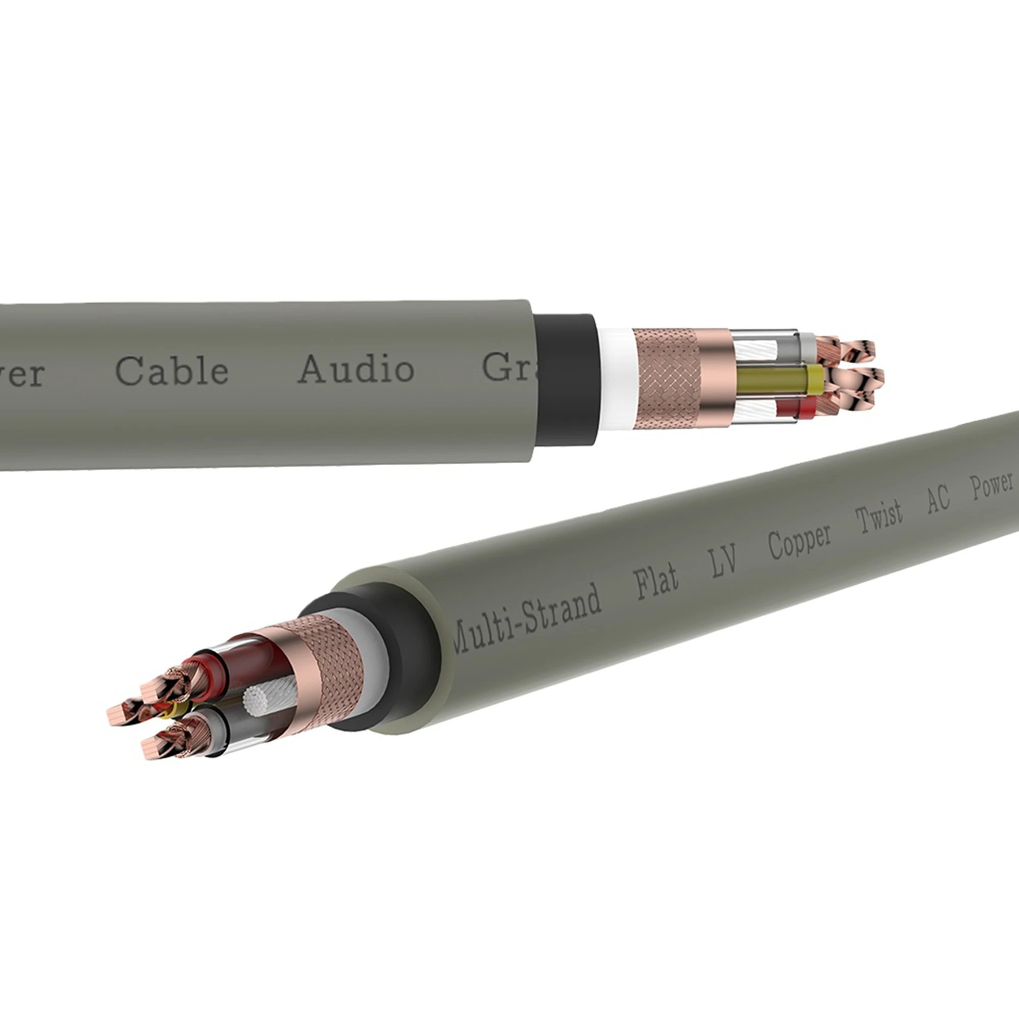 1m Viborg Hi-End VP1707 DIY Audiphoile AC Power Line Cord Cable Flat LV Copper Mains Cable For PC Amplifier DAC Speaker