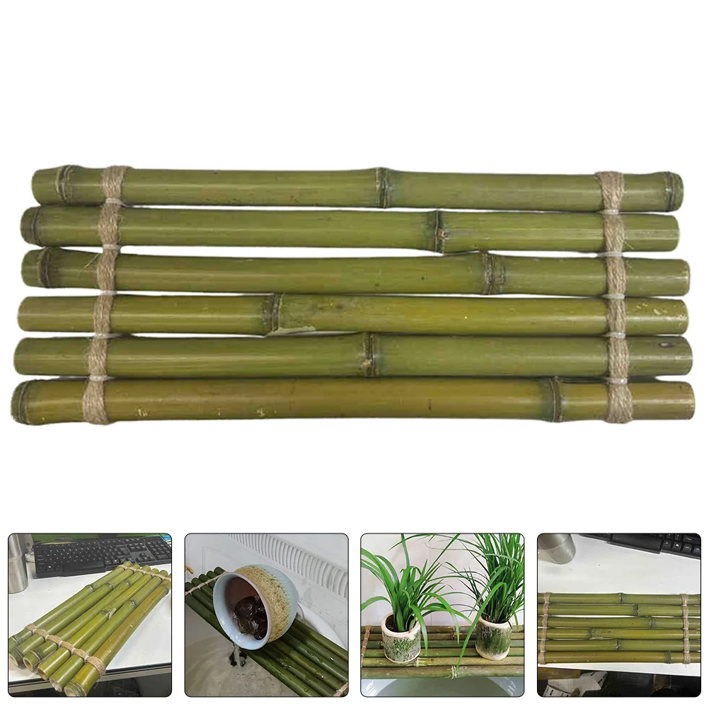 

Bamboo Raft Decoration for Fish Tank Aquarium Ornament with Flowing Board Design DIY Accessory Enhances Water Oxygenation and