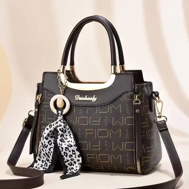 Women Bag 2024 New Small Shoulder Bag Black Ribbons Crossbody Plaid Good Quality Fashion Handbags