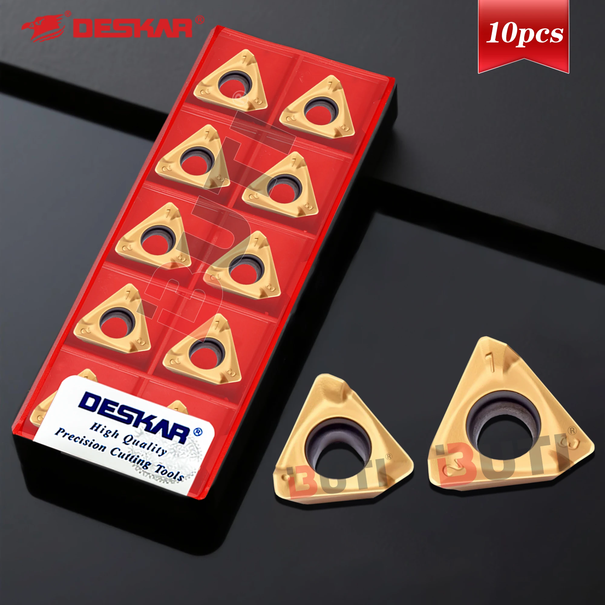 

3PKT100408R-M 3PKT150508R-M LF6028 DESKAR 100% Original Blades Triangular Machining Steel Wear-Resistant Lathe Milling Inserts