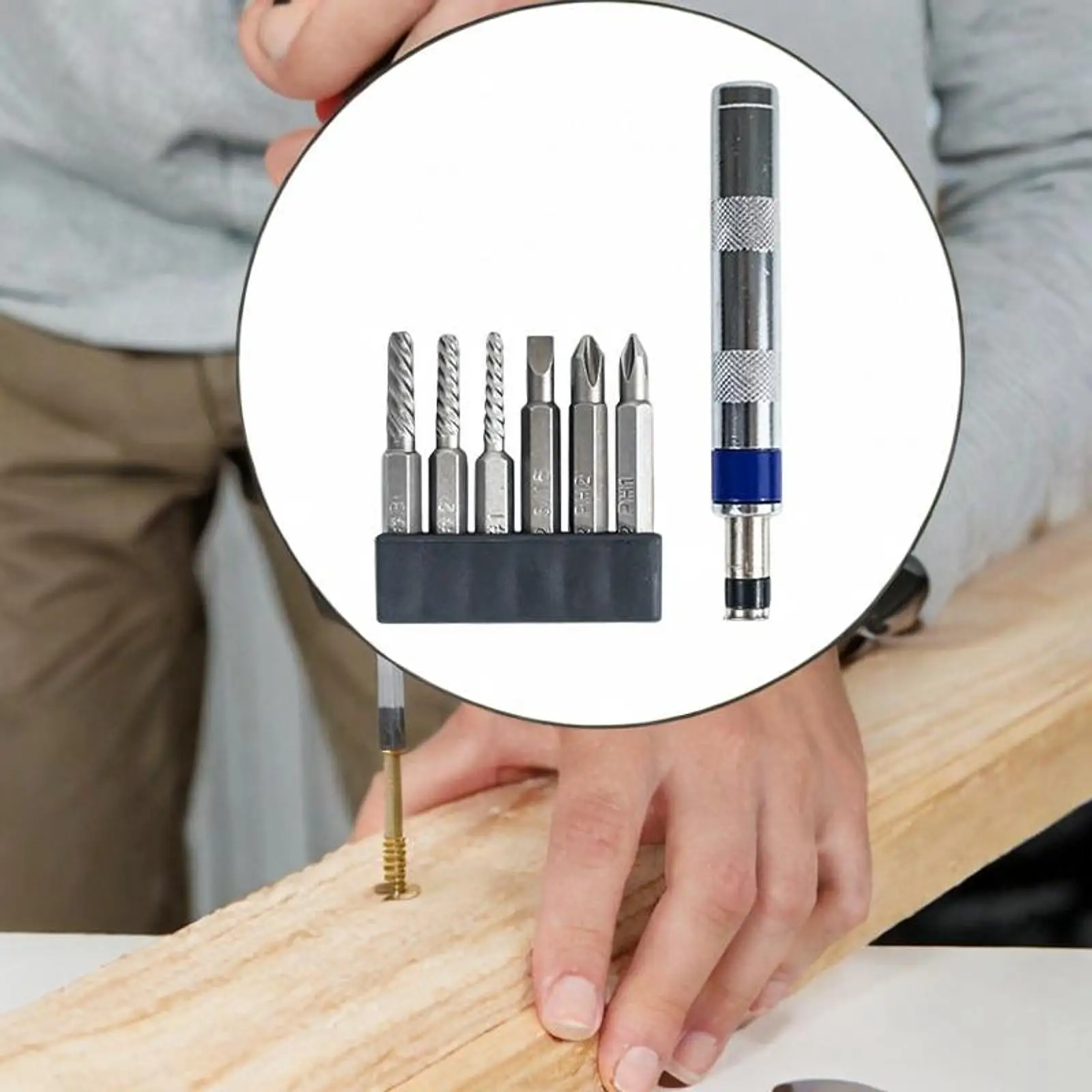

7 Pieces Impact Screw Driver Set DIY Home Improvement Tool Wearproof Portable Heavy Duty Screw Remover for Device Maintenance