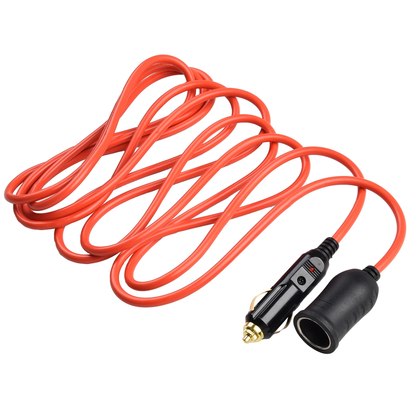 Car Extension Cable 12FT 12V 24V Male to Female DC Power Cord for Tire Inflator Vacuum Car Fridge Coffee Maker