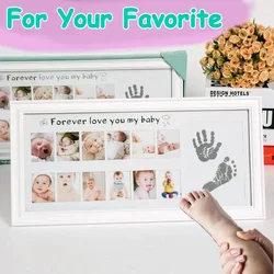 39X21 Cm Baby Growth Photo Frame 12 Months Hand and Foot Prints Memorial Infant One Year Old Growth Record Creative Photo Frame