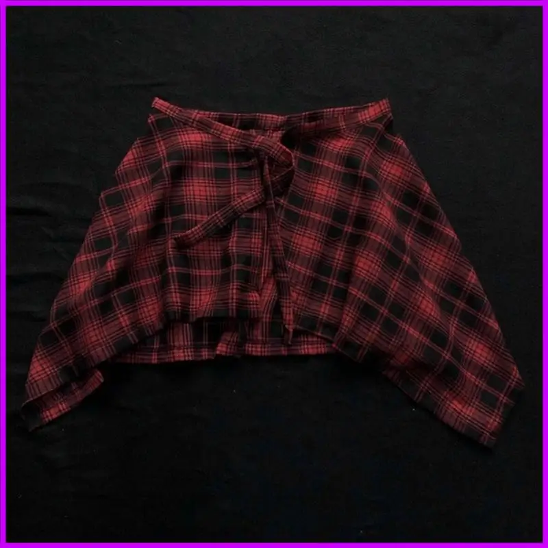 Simple Pieces Skirt With Stylish Tie Hip Scarf Overskirt Shirt Extender