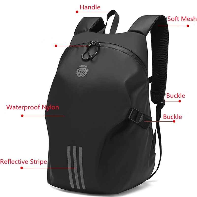 Jamhoo Waterproof Large Capacity Backpack Men Motorcycle Helmet Bag Outdoor Travel Backpack