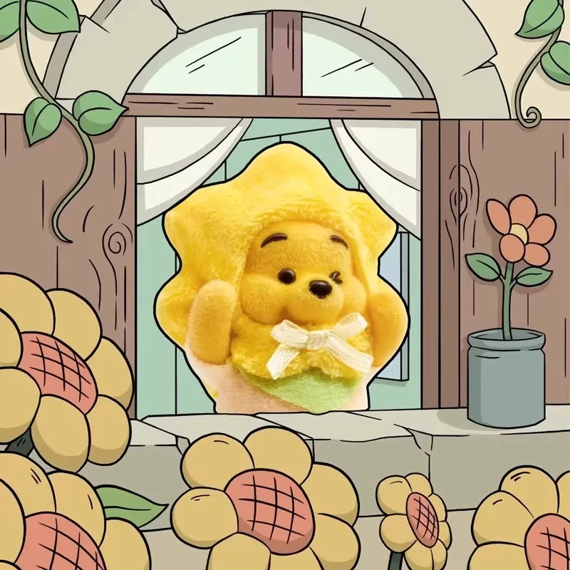 Disney Winnie the Pooh Garden Series กล่องตาบอดอุปกรณ์ต่อพ่วงรูปเครื่องประดับของเล่นของขวัญ