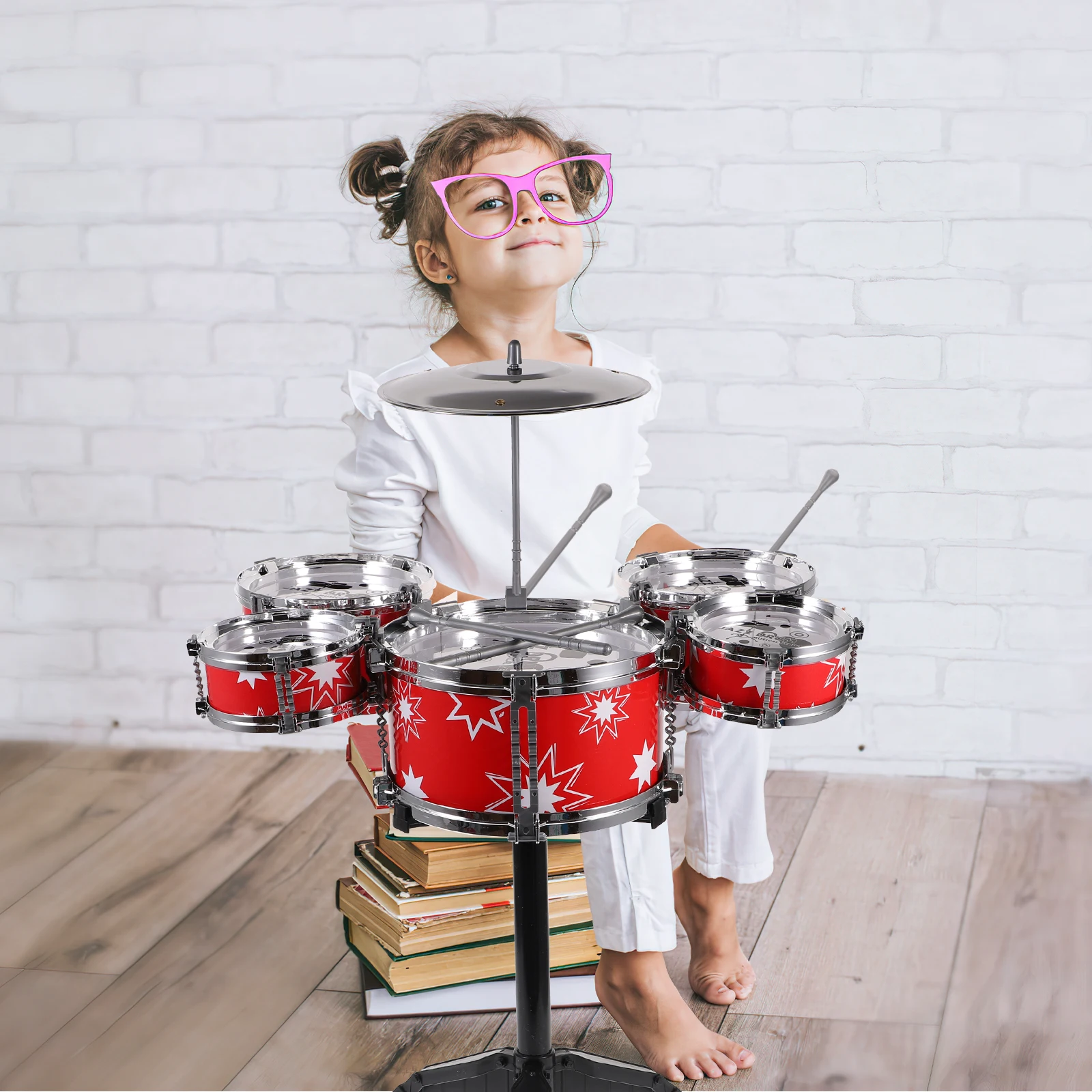 

Drum Set Children Children's Musical Instruments Childrens Kids for Toddlers Kit