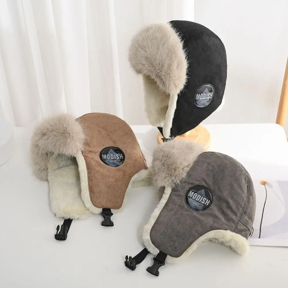 قبعة بومبر سميكة مقاومة للرياح من جلد الغزال ، حماية الأذن ، الدفء ، صياد الدراجات ، الرياضة في الهواء الطلق ، جودة عالية