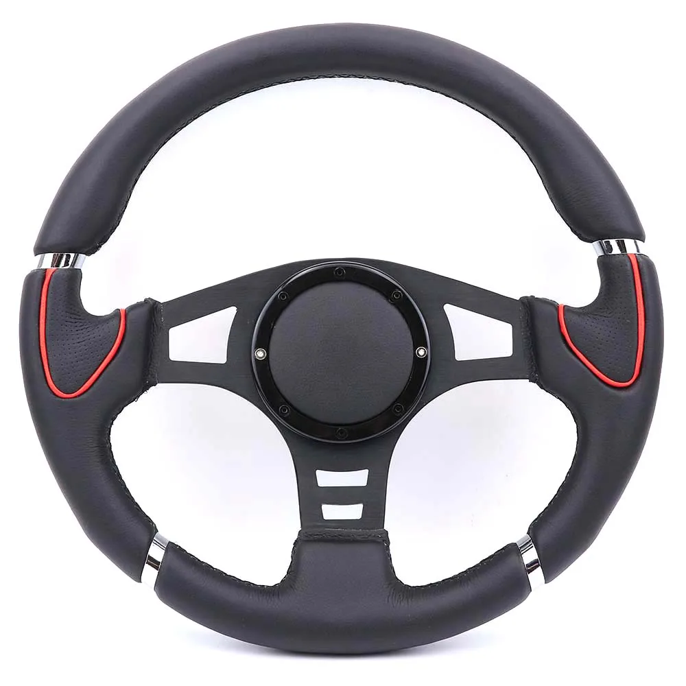 

Black Classical 14inch Genuine Leather Steering Wheel Drift Sport Steering Wheels