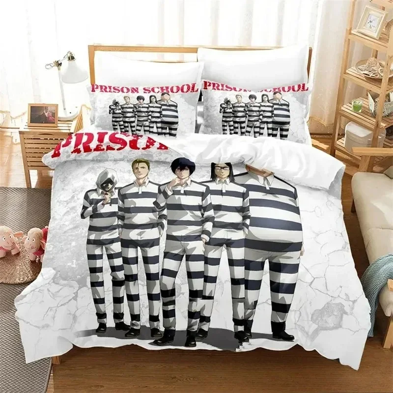 

Prison School Anime 3D NEW Duvet Cover Pillowcase Bedding Set Adult Boy Girl Bedroom Decoration Children Single Double Large