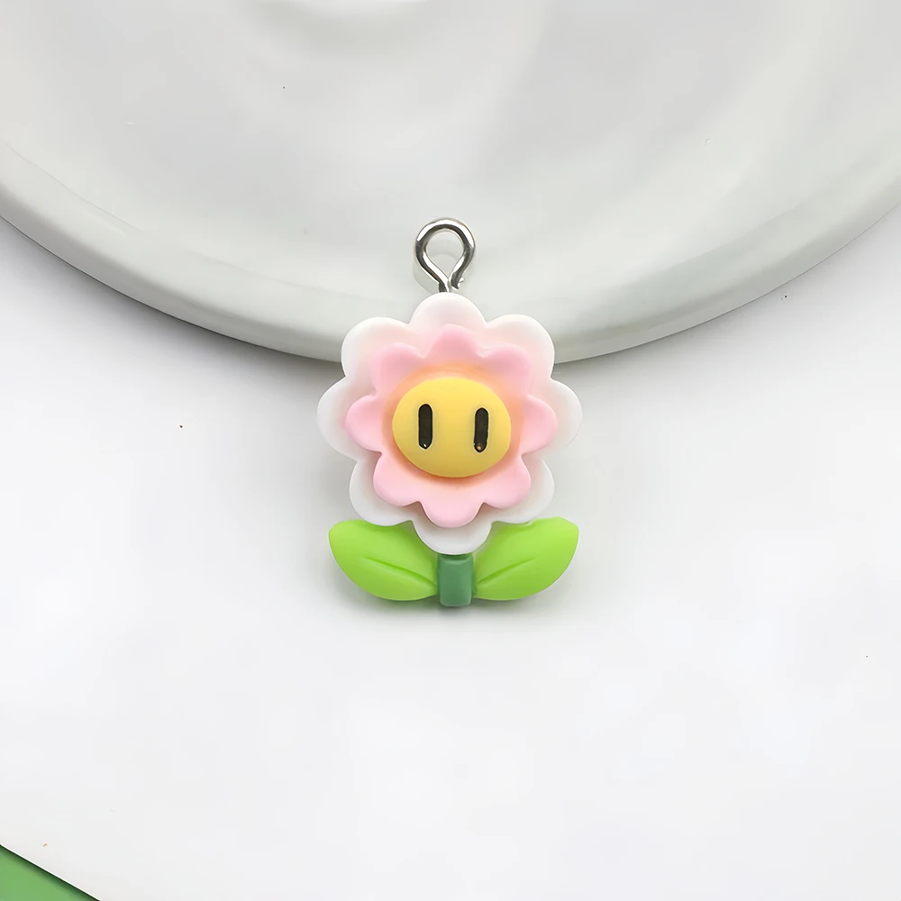 10 Stück Blumen-Harz-Charms, Avocado-Kaktus-Pilz für DIY-Ohrringe, Armbänder, Halsketten, Schlüsselanhänger, Anhänger, Schmuckherstellung – Detail 6