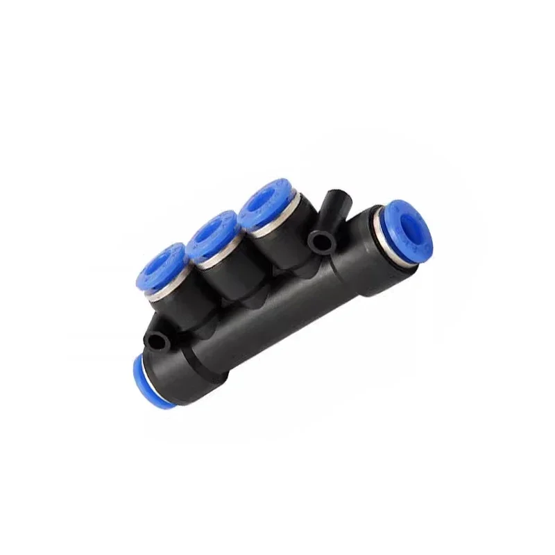 Imagem -04 - Conector Rápido Plástico Pneumático de Cinco Vias Acessórios do Compressor de ar Tubulação de ar mm mm mm 10 mm 12 mm 50 Peças 100 Peças 500 Peças Peças 1000