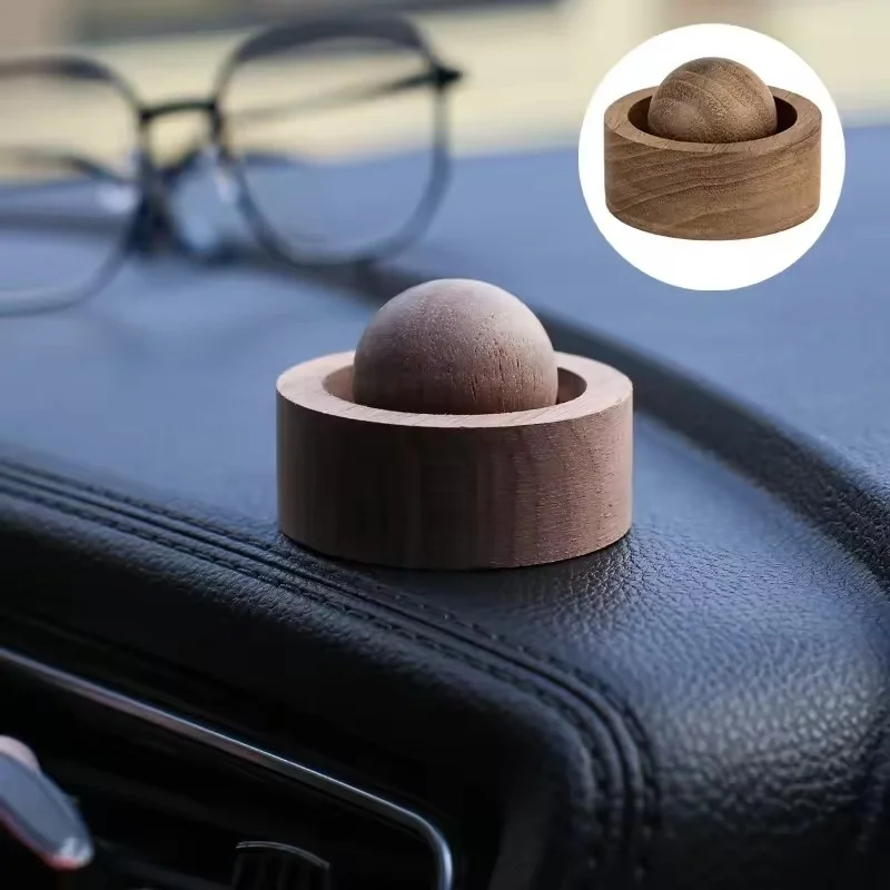 

New Walnut Wood Ball Essential Oil Diffuser -Aromatherapy Decor for Car & Home, Long-Lasting Fragrance, Odor Elimination & Gift