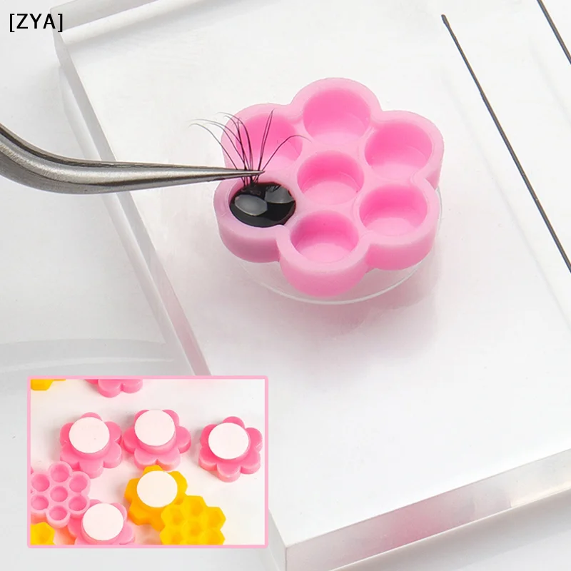120Pcs/Box Self Adhesive Eyelash Extension Glue Cups Delay Cup Grafting Eyelash Makeup Tool Tattoo Adhesive Pigment Cups[ZYA]