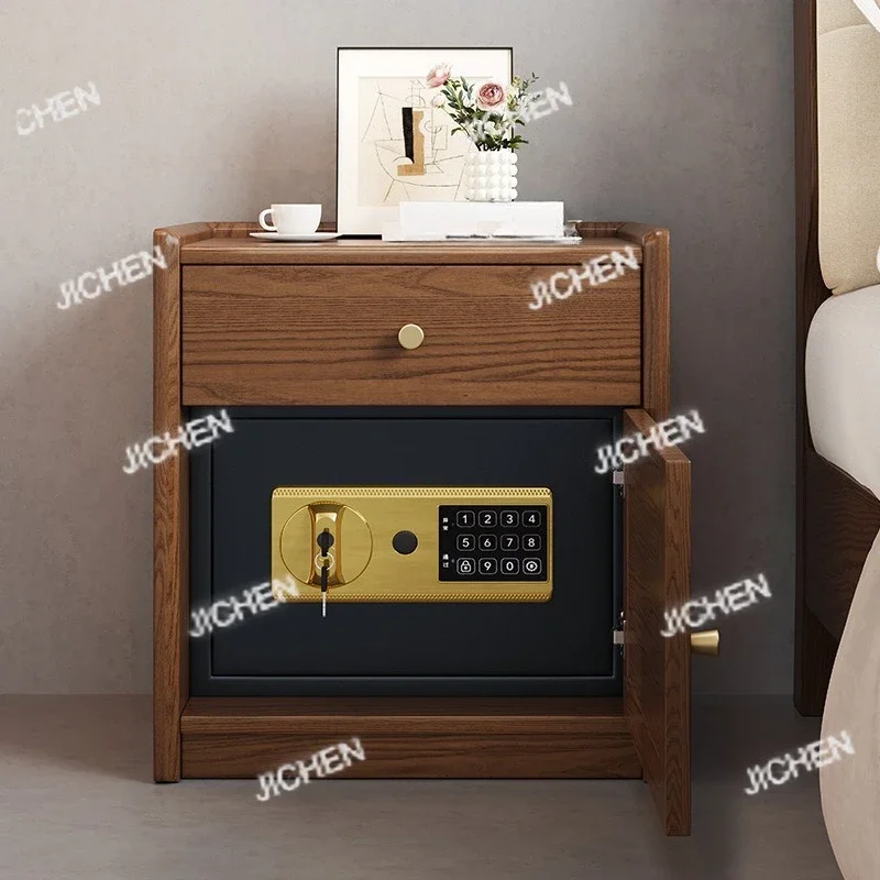 

HSSSimple и современная прикроватная тумбочка из цельного дерева, безопасный, встроенный шкаф для хранения, бытовая стойка, прикроватная тумбочка из ротанга