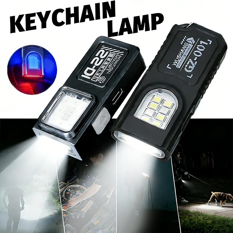 

Миниатюрный перезаряжаемый фонарик, мощный магнитный карманный фонарь с клипсой, водонепроницаемый светильник для кемпинга, рыбалки и экстренных ситуаций