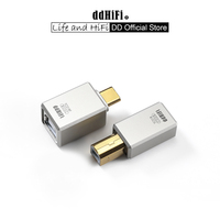 DD ddHiFi TC01B / TC01BF HiFi Quality USB-B to USB-C Adapter Converter with CNC Machined Unibody and Gold-Plated Connectors