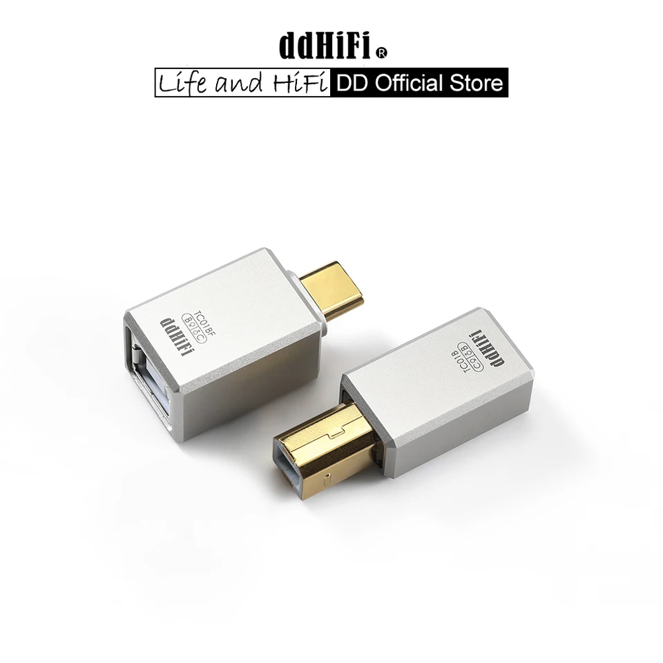 DD ddHiFi TC01B / TC01BF HiFi 品質の USB-B - USB-C アダプター