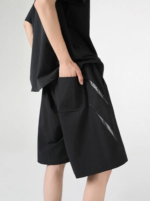 

Американские деконструированные спортивные шорты в клетку для мужчин: летние, повседневные, универсальные, свободные, прямые, широкие, бриджи (до колена)