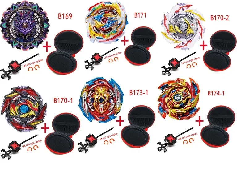 All Launchers Beyblade Burst Toys B169 B170 B171 B174 Kids Gift Toupie Bayblade burst Metal God Bey Blade Blades