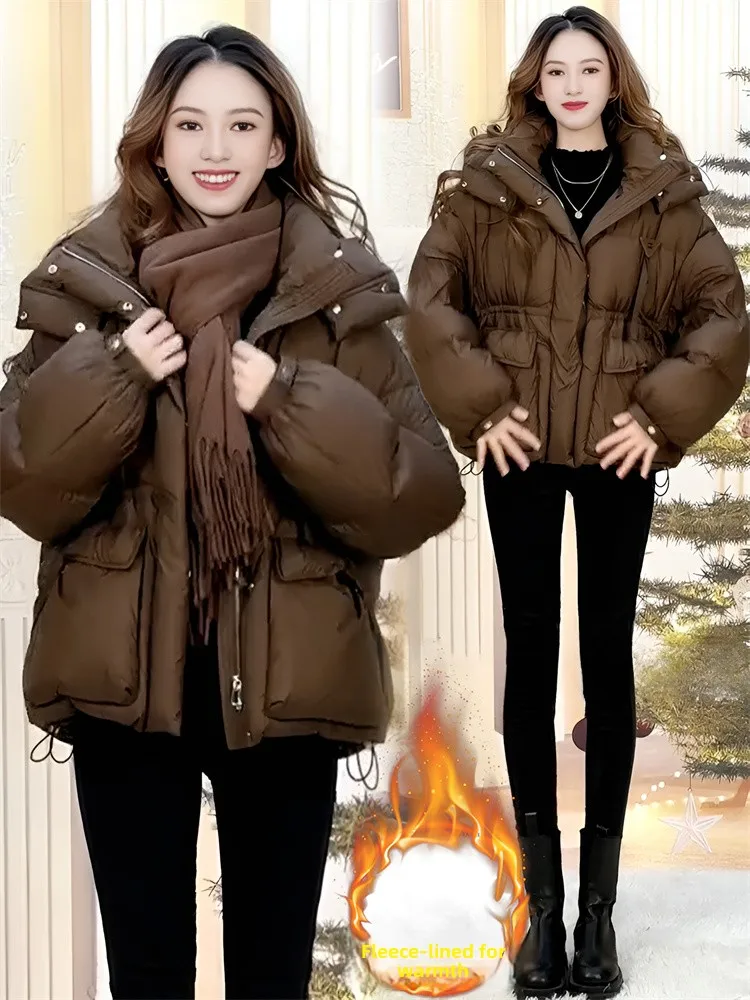 Sli Thiened Fce Warmte Dames Dons Katoen Jaet Herfst Winter Nieuwe Collectie Dagelijkse Match Bovenkleding Faionable Jas