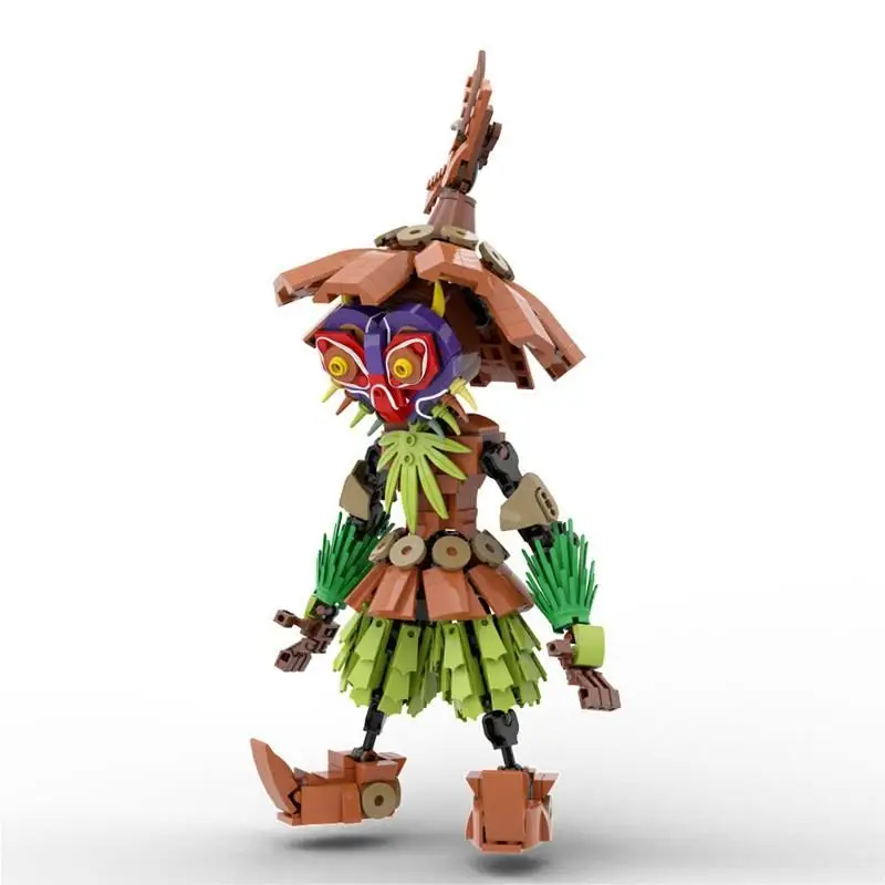 Skull Kid MOC Building Blocks, Fantasy Adventure Character with Mask, DIY Collector Model for Action Figure Enthusiasts