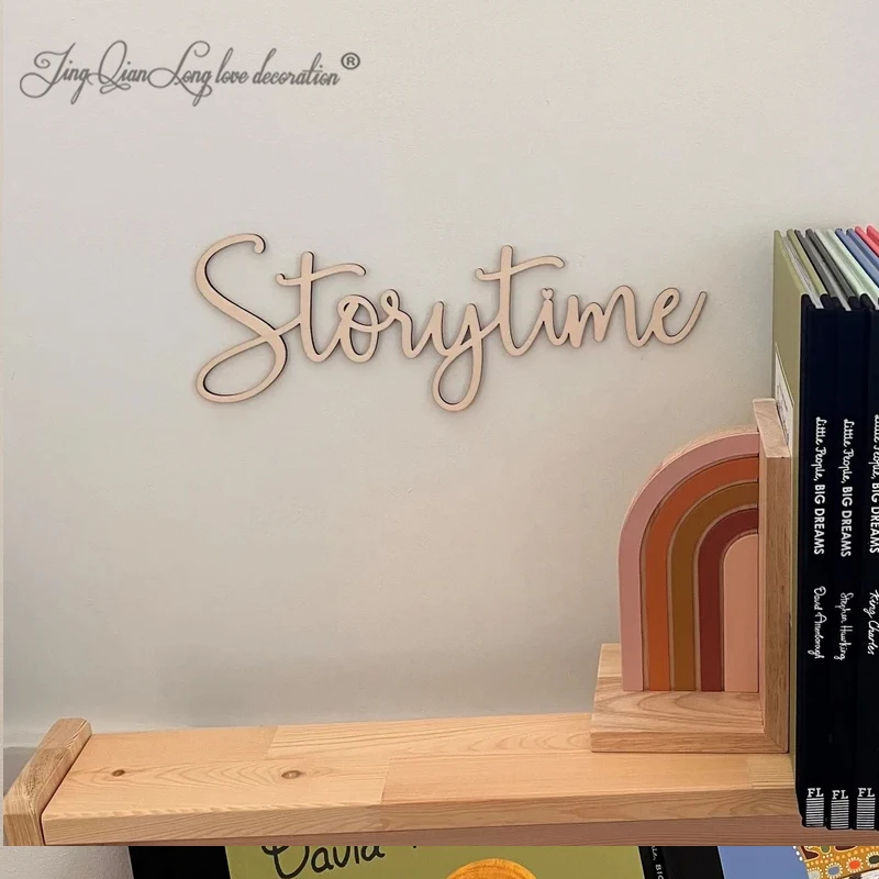 

Изготовленная на заказ вывеска Storytime, угловая вывеска для чтения, деревянная вывеска для детской комнаты, декор для детской спальни, подарок для ребенка, домашний декор