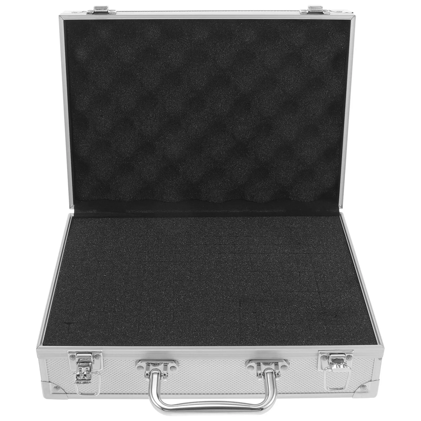 Portable Aluminum Alloy Toolbox Sound Card Case for Men Silver Briefcase Storage Container Tool Box Metal Suitcase