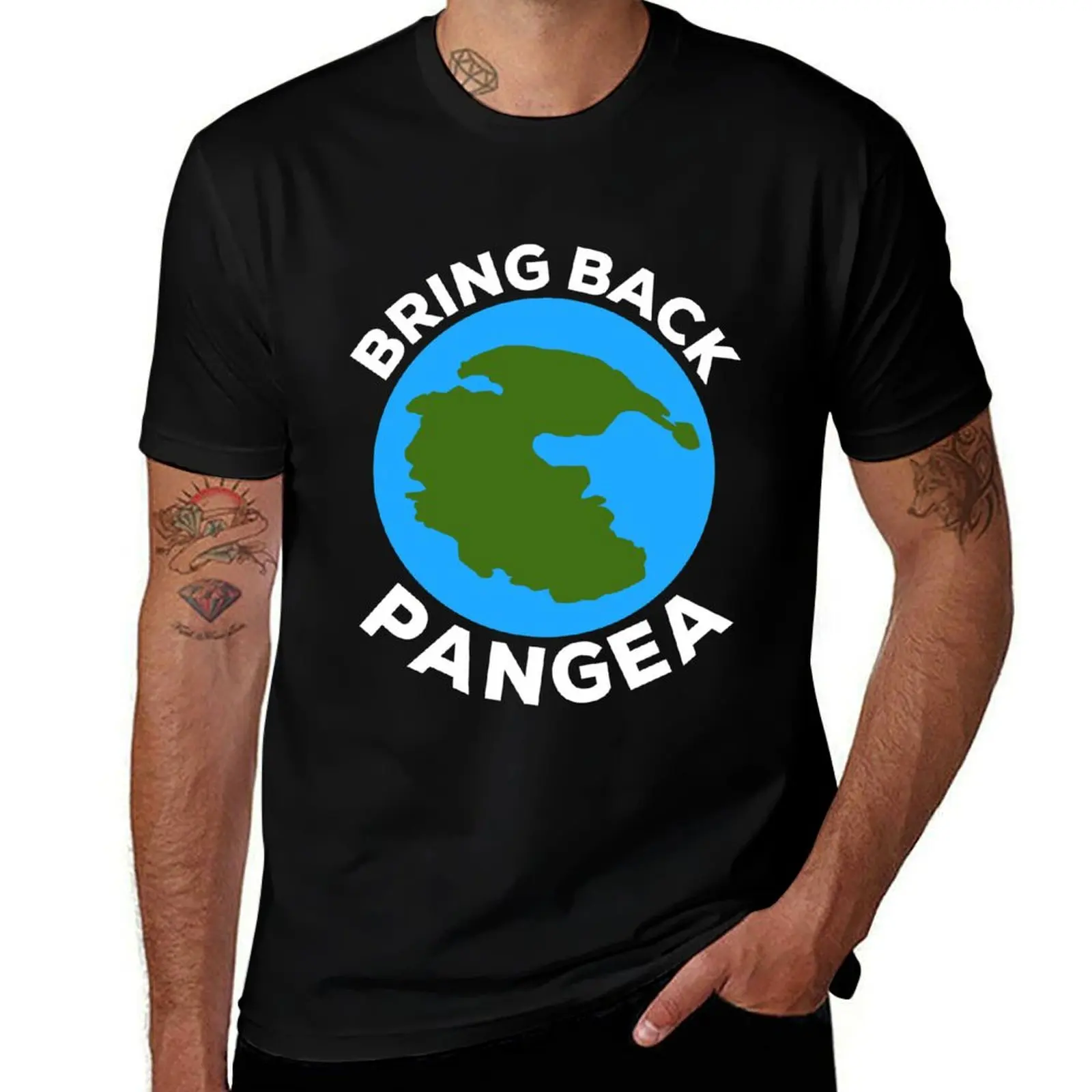 Bring Back Pangea - T-shirt à manches courtes de grande taille sur le thème de la géographie