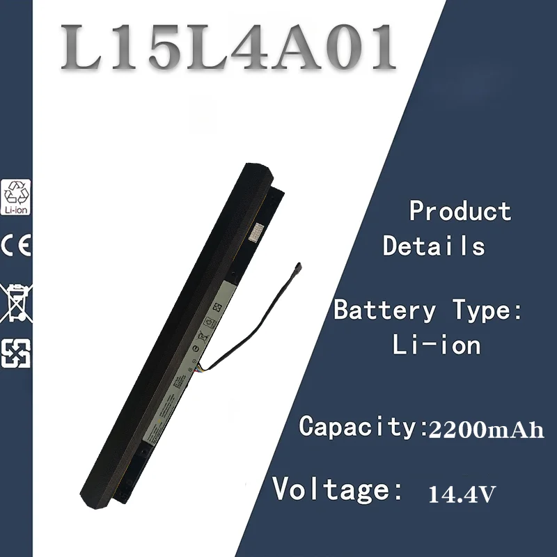 Pengganti Baterai Laptop 14.4V 2200mAh 4 Sel untuk Lenovo L15L4A01 Tianyi 310-14ISK/15IKB 100-14/15 IBD