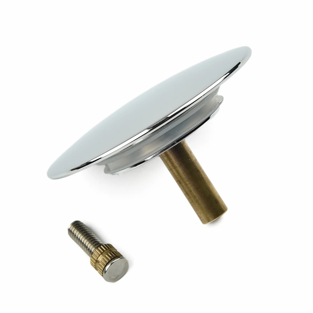 70mm Bathroom Basin Waste Stopper Replacement Part with Adjustable Length Stainless Steel and Electroplated Brass