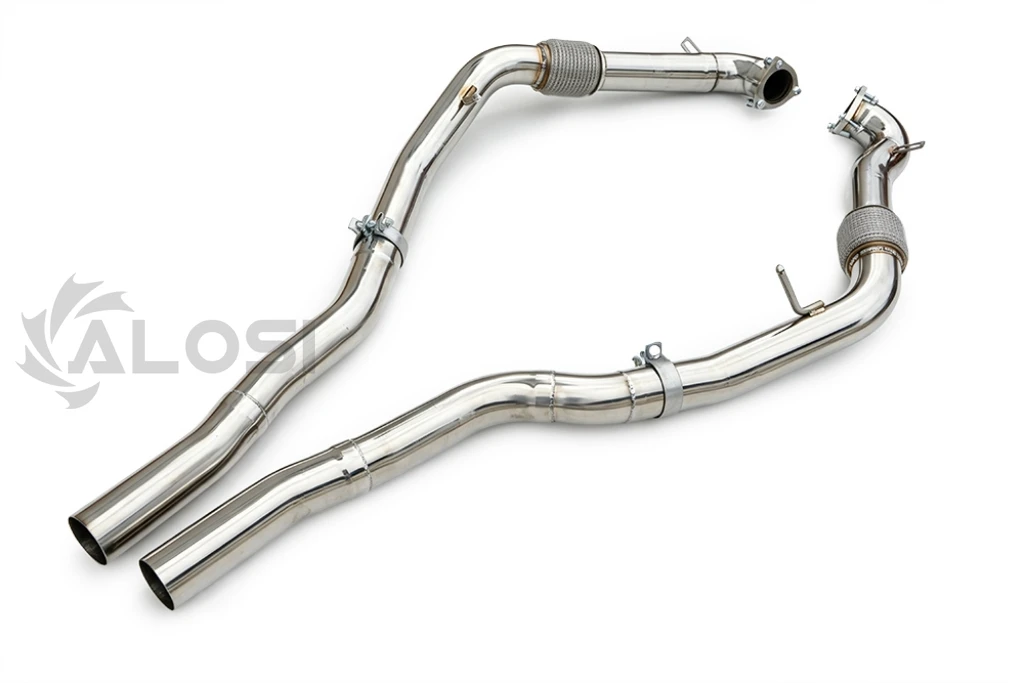 Stainless steel front pipe exhaust for Audi RS4 RS5 B9 2.9T  straight through exhaust front section High Performance Front Pipe