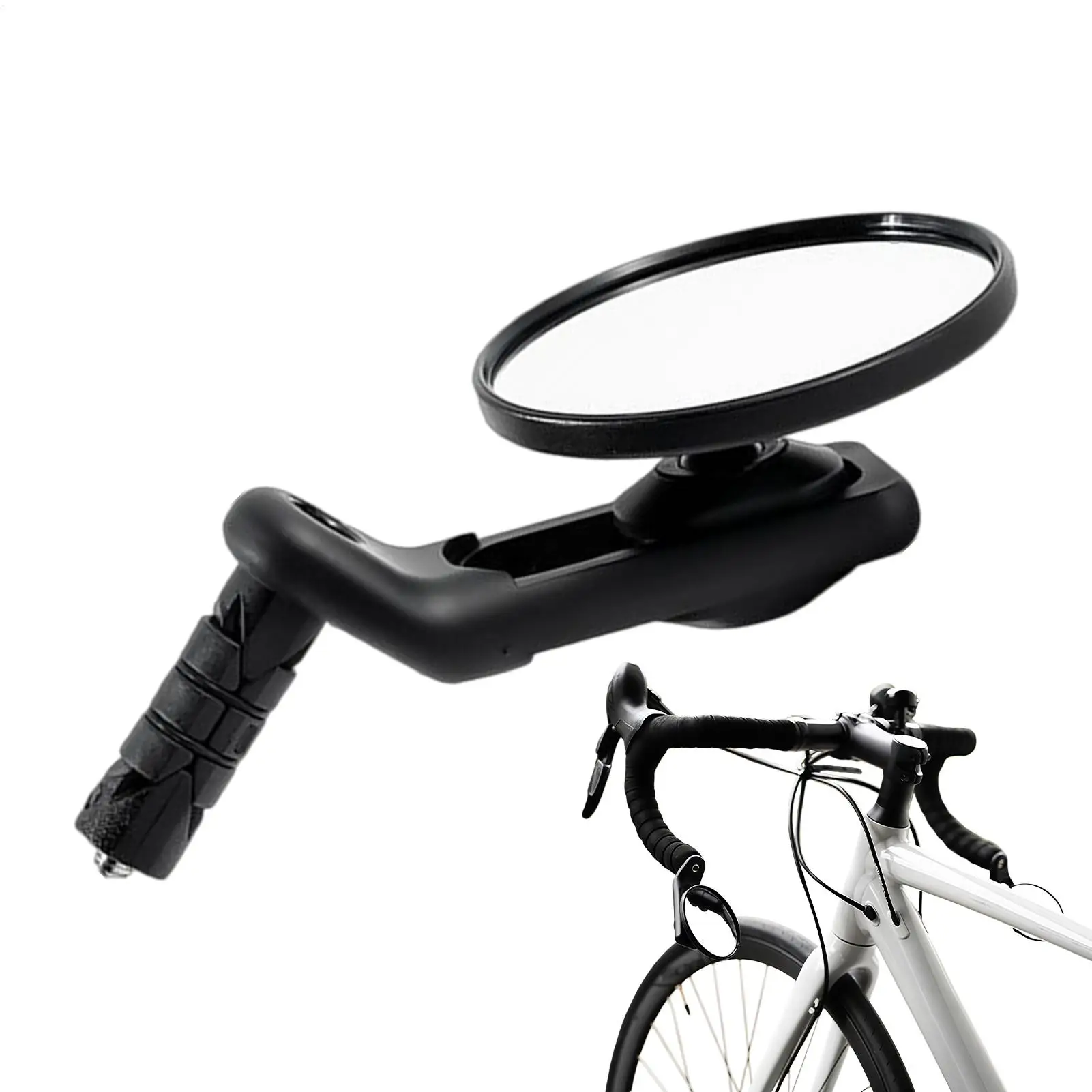 Bicycle Mirrors For Handlebars 360 Degree Rotatable Wide Angle Lens Motorcycles Bar End Mirrors For Cycling Road Motorcycle