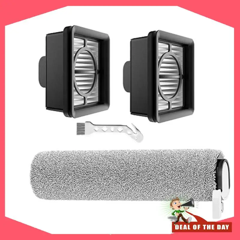 تسليم 24 ساعة لـ Xiaomi Tru Clean W20/2C/4C/2 Lite فرشاة دوارة بديلة وفلتر لملحقات المكنسة الكهربائية الرطبة/الجافة