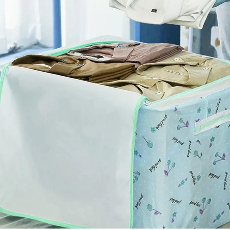 Oxford Cloth Storage Box Clothes Closet Organizer Bed Quilt Sheet Blanket Pillow Rack Container Foldable Storage Case