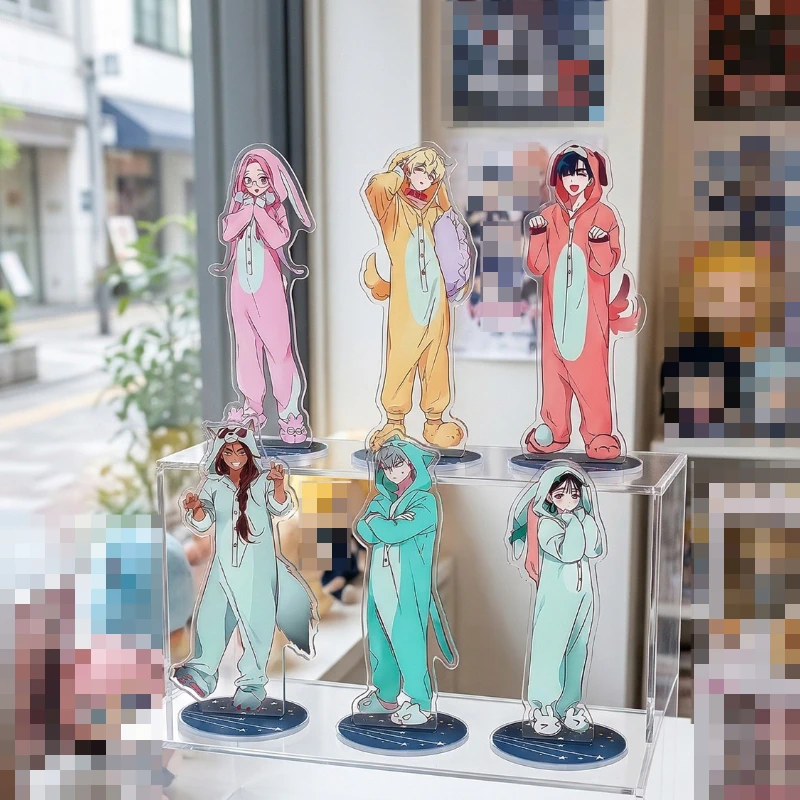 Soporte de acrílico estilo pijama de la serie Kawaii Anime Alien Stage, con diseño de personaje de dibujos animados, creativo, con impresión HD, juguete de escritorio, regalo