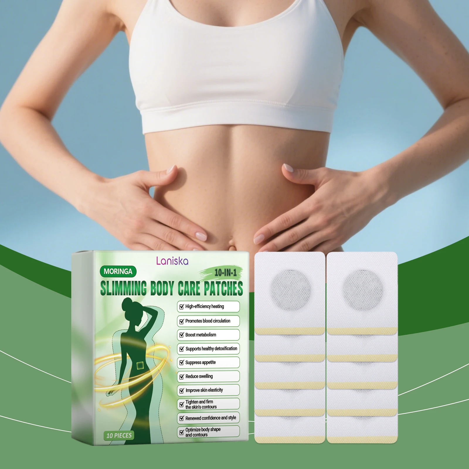 Weight Control Patches Fat Burning Boost Metabolism Tightens Belly Maintain Perfect Figure Body Stick Navel Slimming Patch 10pcs