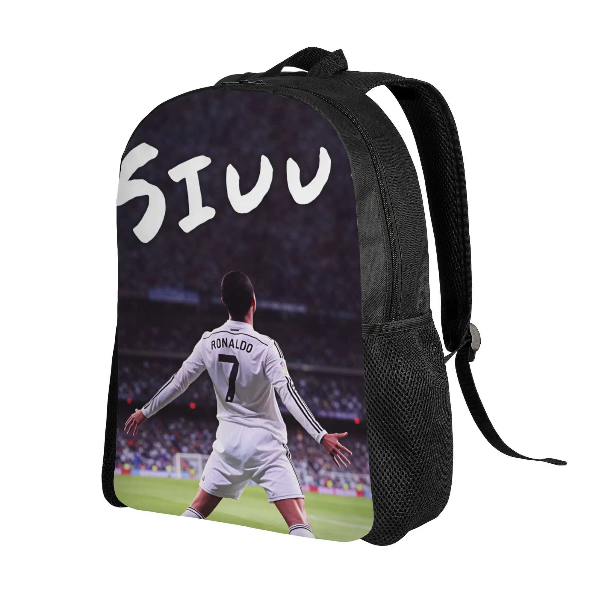 Dynamic Soccer Player Backpack R-Ronaldos 2026 Camping Backpacks Male Modern School Bags Designer Large Rucksack