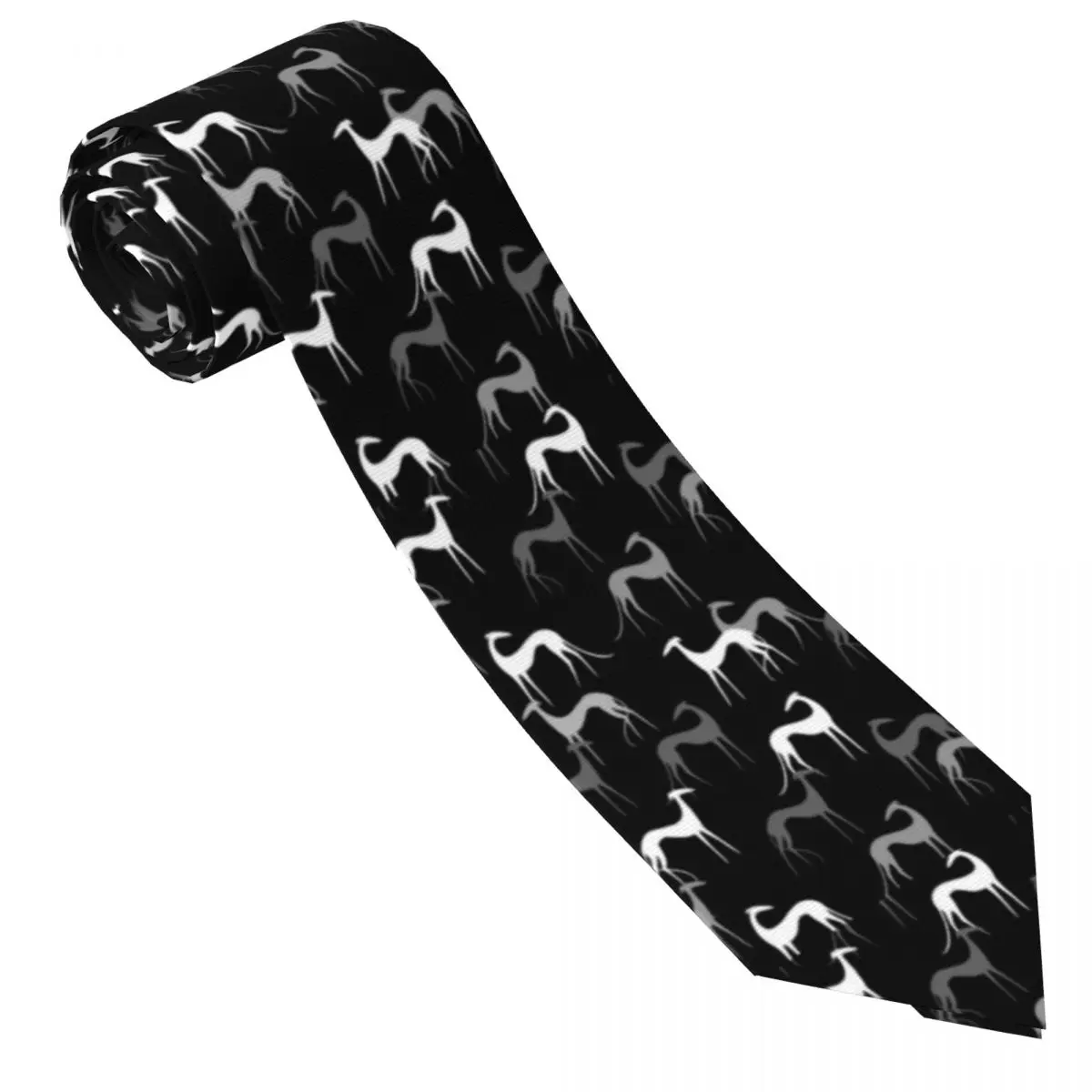 Custom Greyhound Whippet Dog Neck Ties Men Printed Necktie Sighthounds For Business Mens Silk Tie