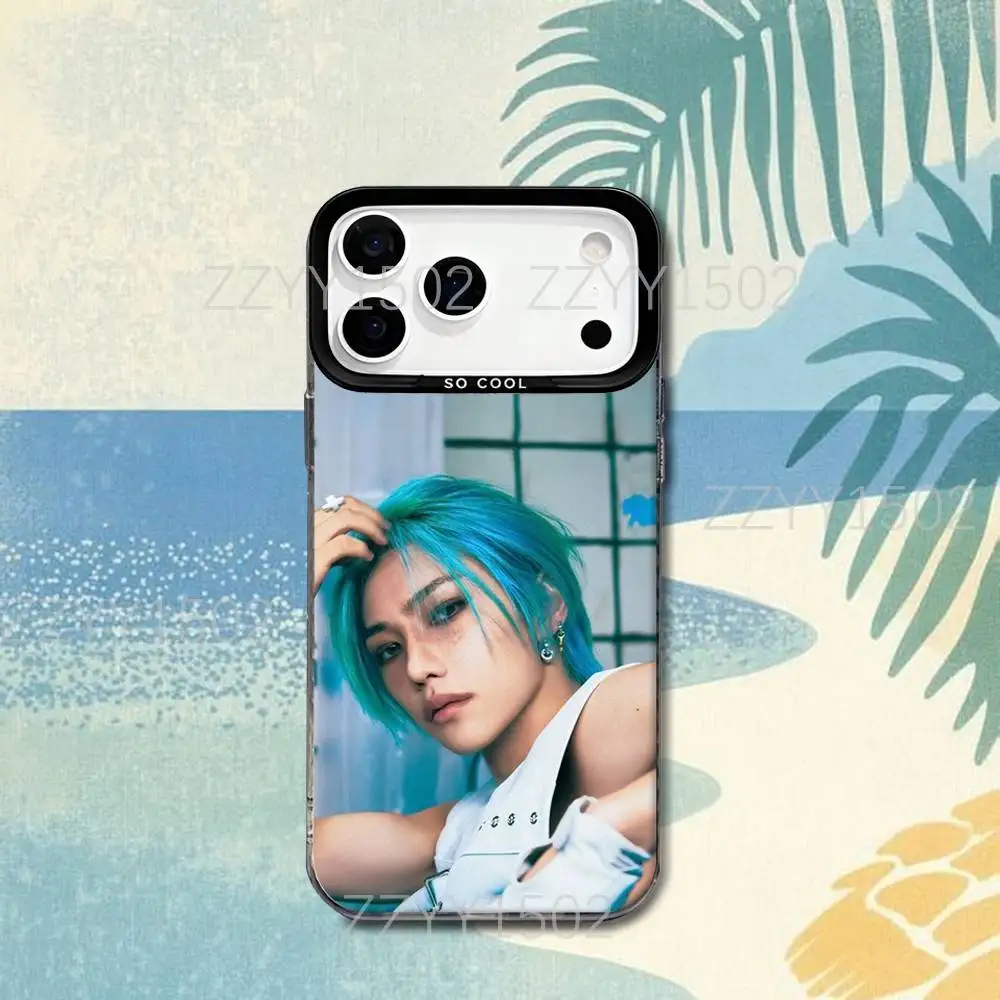 Funda de teléfono F-Felix Lee S-SKZ KARMA para iPhone 17,16,15,14,13,12,X,8,Pro,Max,Plus,SE4,Air,Mini HD negro IMD mate