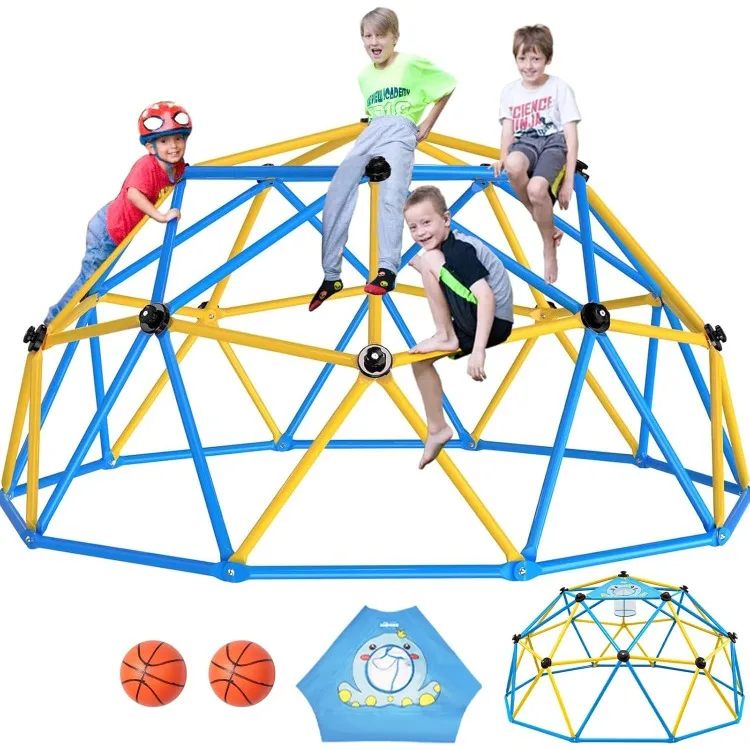 Experience Ultimate Fun with The Zupapa 2024 Upgraded Decagonal Geo Dome Climber - Supports 1000LBS and Easy Assembly