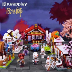 keeppley building blocks Onmyoji Food Festival Street View Architecture Series Game Peripheral Model Kawaii Toy Birthday Gift